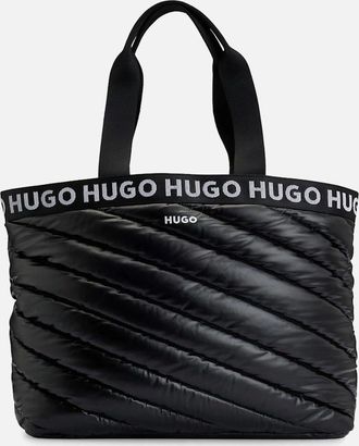 HUGO BOSS Womens Becky Puffy Tote Bag - Black - Size: ONE size