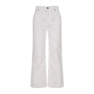 Chloé Mujer, Pantalones, Blanco, Talla: W28
