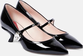 Roger Vivier Virgule Babies patent leather Mary Jane pumps