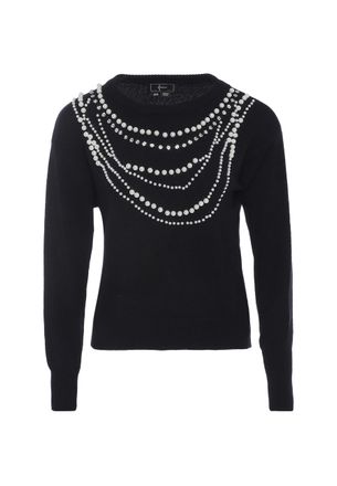 Faina Gebreide trui Dames zwart