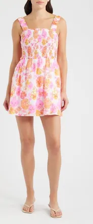 Lilly Pulitzer Hadly Skirted Romper in Resort White Pansy Fansy at Nordstrom, Size X-Small
