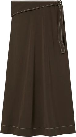 Tory Burch Gonna con cintura - Marrone