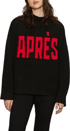 Sanctuary Apr&eacute;s Sweater in Black/Mars Red at Nordstrom Rack, Size X-Small P
