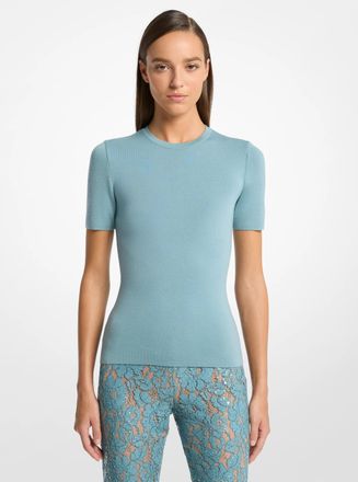 Michael Kors Cashmere Short-Sleeve Sweater