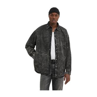 Diesel Overhemden, Heren, Zwart, L, Katoen, S-Veken Shirt