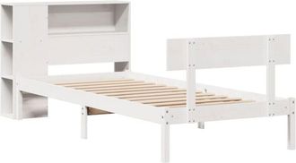 vidaXL Vidaxl - Bookcase Bed without Mattress White 90x190 cm Single Solid Wood Pine