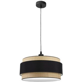 Fabrilamp Fabrilamp - Colgante Kandy 2xe27 Natural/negro Regx50x50 Cm