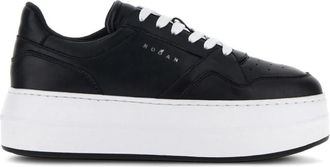 Hogan Zwarte Sneakers met Stijlvol Ontwerp - Dames - Sneakers - Zwart - 37 1/2 EU - Leer - Schoenen