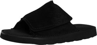 Clarks Solsbury Su&egrave;de Slippers, Zwart