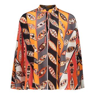 Pucci Blouses, female, Multicolor, Size: L Elegant Kaftan Blouse