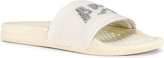 Athletic Propulsion Labs Womens Big Logo Techloom Slide In Pristine/heather Grey
