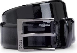 BOSS Branded-buckle belt made in Italy
