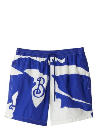 Burberry Costume da bagno con stampa astratta - Bianco