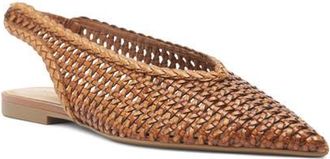 Arezzo Eva Slingback Pointed Toe Flat in Soul Natural at Nordstrom, Size 5.5