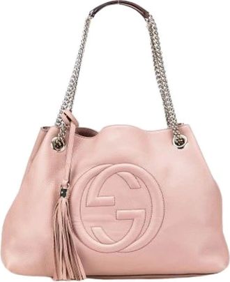 Gucci Pre-owned Shoulder Bags, female, Pink, Size: ONE SIZE Pre-owned Vintage Shoulder Bag