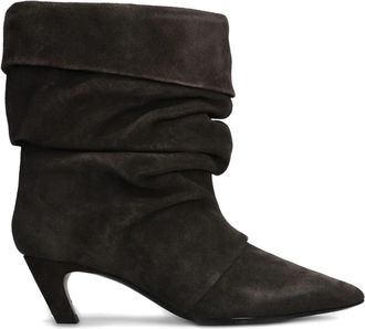 Ash Virgee Kitten Heel Boot - Dames - Laarzen met Hak - Grijs - 36 EU - Leer - Schoenen
