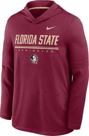 Nike Florida State Sideline Nike Mens Dri-FIT College Long-Sleeve Hooded Top in Red | 03B908DEFTN-594