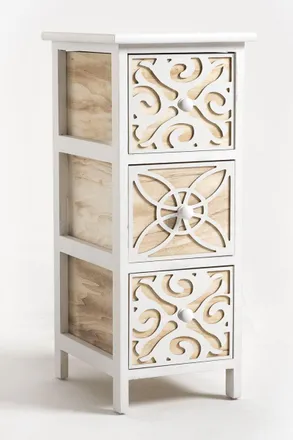Regalos Miguel Muebles Auxiliares - Cajonera Estrecha Carvy 3 Cajones
