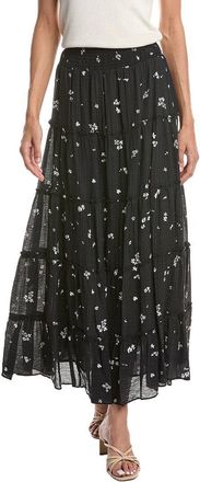 Vince Camuto Tiered Smocked Waist Midi Skirt