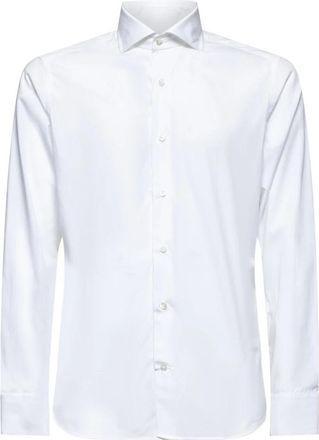 D4.0 Overhemd met knopen - Heren - Zakelijke Overhemden - Wit - 3XL - Katoen - Overhemden