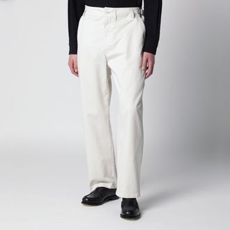 Christophe Lemaire Pantalone bianco polvere in cotone