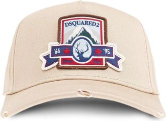 Dsquared2 Beige Embroidered Baseball Hat
