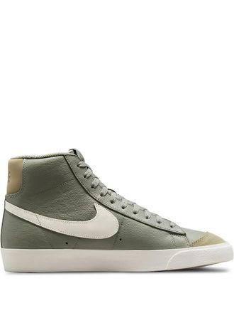 Nike leather swoosh trainers - men - Calf Leather/Calf Suede/Fabric/Rubber - 13 - Green