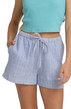 Billabong Wanderer Print Drawstring Shorts in Twilight Blue at Nordstrom Rack, Size X-Small