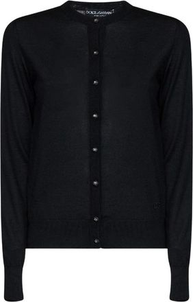 Dolce & Gabbana Kasjmier en Zijde Vest - Dames - Vesten - Zwart - M - Kasjmier - Truien & Vesten
