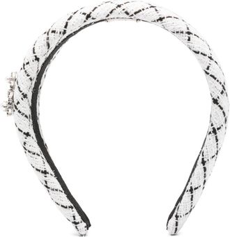 Roger Vivier Rv Flowers Strass Pearl Headband