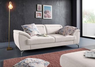 Sit&more 2,5-Sitzer »Percy« 15 cm Fusshöhe, Sitztiefenverstellung, wahlweise Kopfteilverstellung