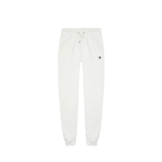 Colmar Witte joggingbroek met sportieve geribbelde tailleband - Dames - Sweatpants - Wit - XL - Katoen - Broeken
