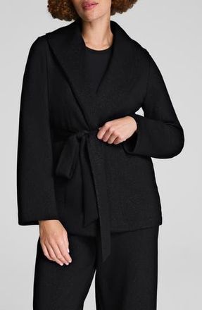 Spanx AirEssentials Shimmer Wrap Cardigan in Very Black Gunmetal at Nordstrom Rack, Size X-Large