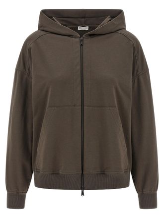 Brunello Cucinelli Brown Cotton Womens Hoodie