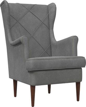 vidaXL Sill&oacute;n Gris Oscuro Terciopelo Vidaxl