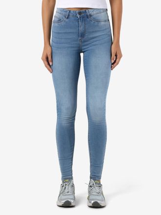 Noisy May Skinny-fit-Jeans NOISY MAY NMCALLIE HW SKINNY JEANS VI059LB NOOS, Damen, Gr. 25, L&auml;nge 30, blau (light blau denim), Denim/Jeans, Obermaterial: 75% Bau