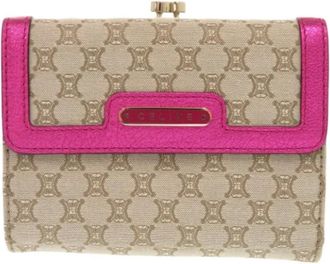 Celine Pre-owned Wallets, female, Beige, Size: ONE SIZE Pre-owned Canvas Wallet