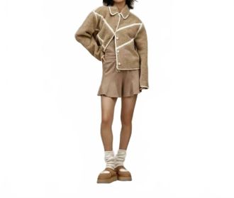 UGG Womens Fluff Shell Jacket In Sand Heather