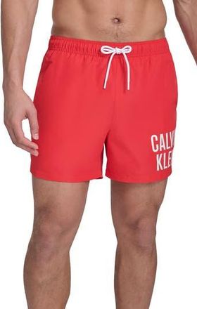 Calvin Klein CK Outline Volley Swim Trunks in Red at Nordstrom Rack, Size Xx-Large