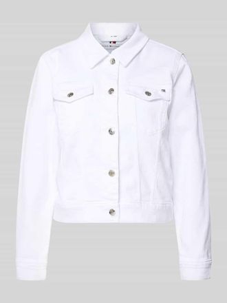 Tommy Hilfiger Slim Fit Jeansjacke aus Baumwoll-Mix in Weiss, Gr&ouml;&szlig;e 34