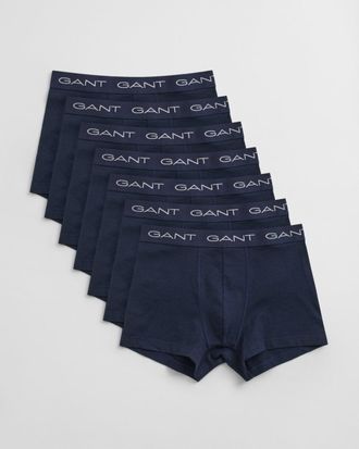 GANT Mens Trunk 7-Pack - Marine Cotton - Size X-Large
