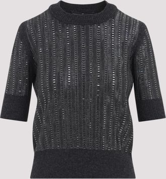 Ermanno Scervino Grey Wool Pullover