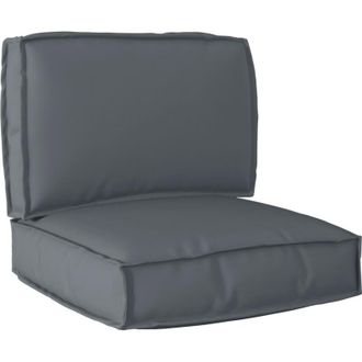 vidaXL Juego De Cojines De Paleta 2 Pcs Antracita 60 X 60 X 12 Cm Vidaxl