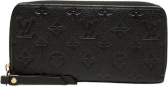 Louis Vuitton Pre-owned Monogram Empreinte Zip Around Portemonnee - Dames - Vintage Accessoires - Zwart - ONE Size - Leer - Vintage