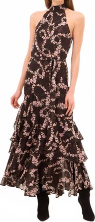 Misa Eliana Maxi Dress In Brown