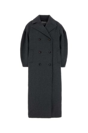 Ganni Grey Wool Blend Coat