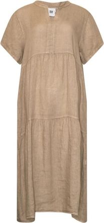 Tiffany & Co. Dusty Green Ilona Jurk - Dames - Casual kleedjes - Bruin - S/M - Kleedjes