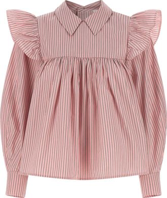 Ganni Multicolor Organic Cotton Womens Blouse