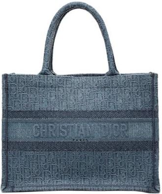 Dior Vintage, unisex, Blauw, ONE Size, Denim, Pre-owned Book Tote