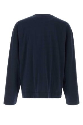 Dries Van Noten Mens Midnight Blue Cotton Hegland T-Shirt Navy T-shirts And Polos